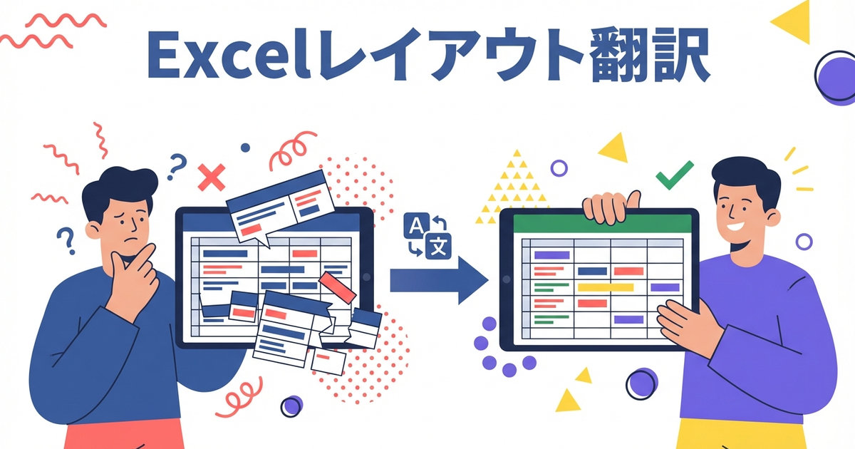 Excelファイルをレイアウトごと翻訳する方法：セル単位の限界を超える