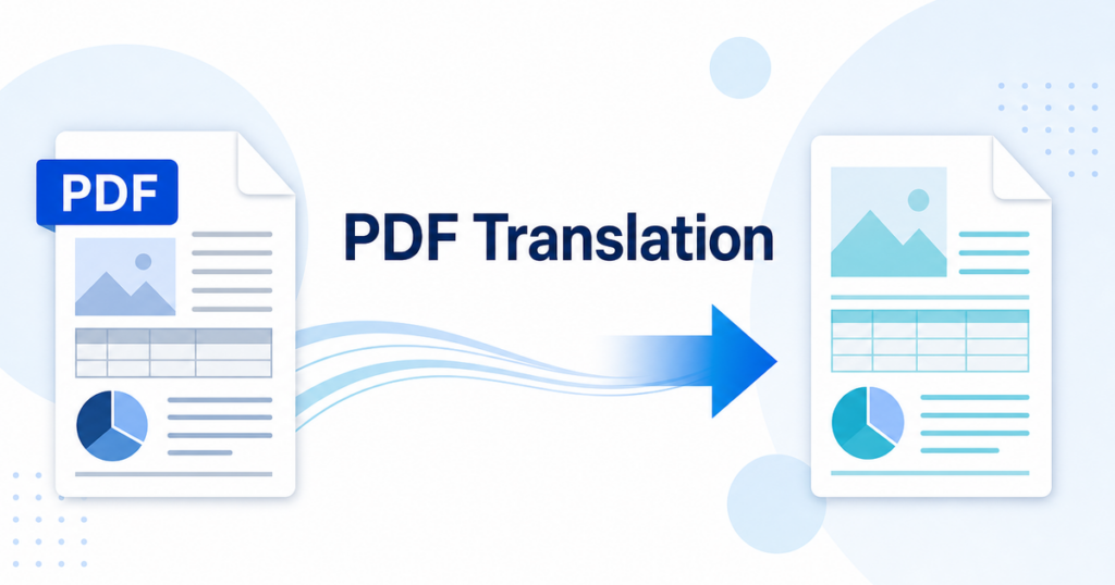 PDF translation workflow with layout-preserving document conversion