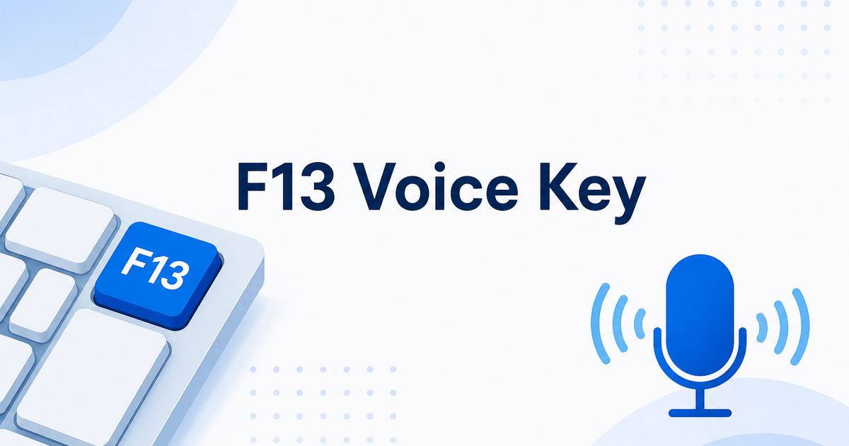 How to Create a Dedicated Voice Input Key with PowerToys and F13